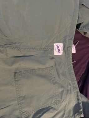 Smart Scrubs Olive Green Track Pants with Back Patch Pocket